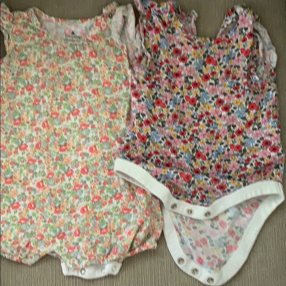 Baby gap floral onesies and floral short onesie